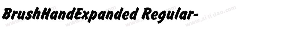 BrushHandExpanded Regular字体转换